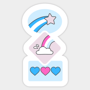 Stars, Rainbows & hearts Sticker